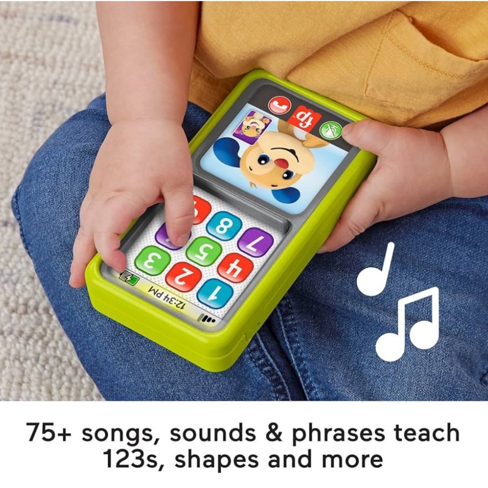 Fisher-Price Laugh & Learn Baby & Toddler Toy 2-in-1 Slide to Learn Smartphone - Picture 6 of 6